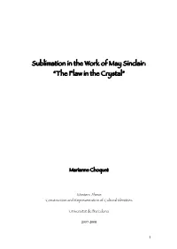 Sublimation in the Work of May Sinclair: “The Flaw in the Crystal”
