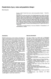 Finnish Birds of Prey: Status and Population Changes