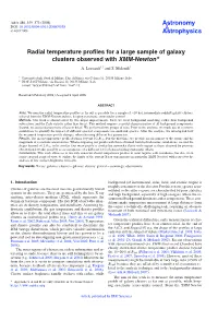 Radial Temperature Profiles for a Large Sample of Galaxy Clusters Observed with XMM-Newton
