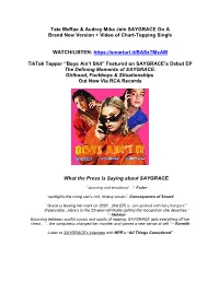 Tate Mcrae & Audrey Mika Join SAYGRACE on a Brand New Version + Video of Chart-Topping Single WATCH/LISTEN