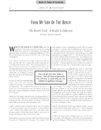The Bench Trial: It Really Is Different by HON