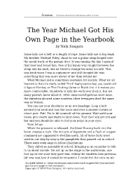 The Year Michael Got His Own Page in the Yearbook by Nick Seagers