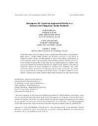 Augmented Reality As a Resource for Indigenous–Settler Relations