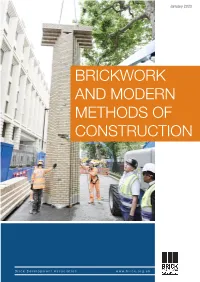 Brickwork and Modern Methods of Construction