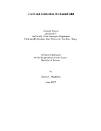 Design and Fabrication of a Ramjet Engine