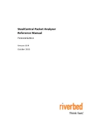 Steelcentral Packet Analyzer Reference Manual, Personal Edition