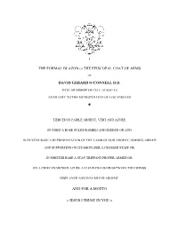 The Formal Blazon Texts for Bishop O'connell