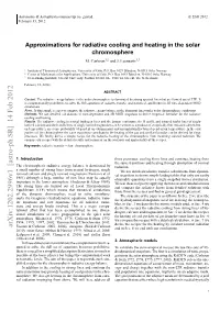 Approximations for Radiative Cooling and Heating in the Solar