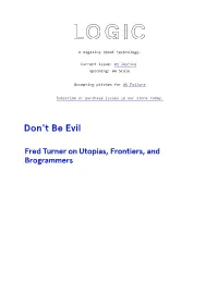 Don't Be Evil