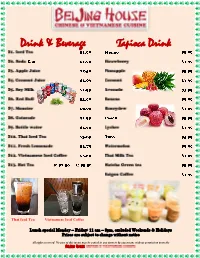 Drink & Beverage Tapioca Drink