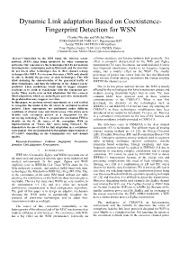 Dynamic Link Adaptation Based on Coexistence-Fingerprint Detection