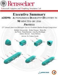Add90: Autonomous Doorstep Delivery in 90 Minutes Or Less Proteus