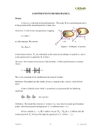 Continuum Fluid Mechanics