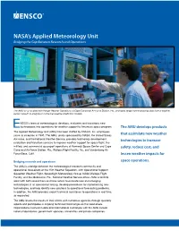 NASA's Applied Meteorology Unit