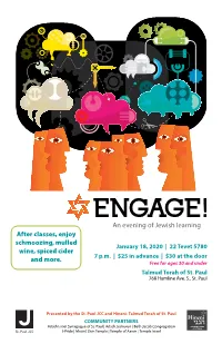 An Evening of Jewish Learning After Classes, Enjoy Schmoozing, Mulled