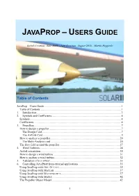 Javaprop – Users Guide