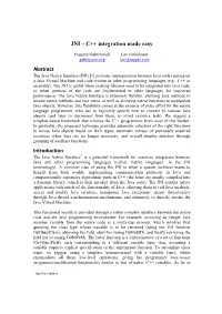 JNI – C++ Integration Made Easy