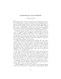 Old Frankland: a Case of Identity