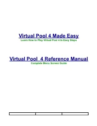 Virtual Pool 4 Made Easy Learn How to Play Virtual Pool 4 in Easy Steps