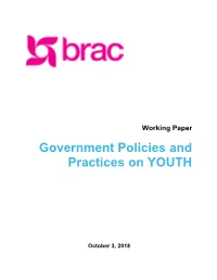 Working Paper: Government Policies and Practices on YOUTH