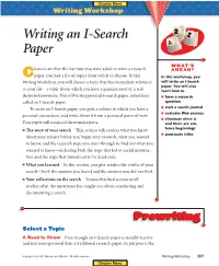Writing an I-Search Paper