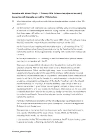 1 Transcript Johann Kriegler Interview with Johann Kriegler, 2 February