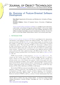 An Overview of Feature-Oriented Software Development