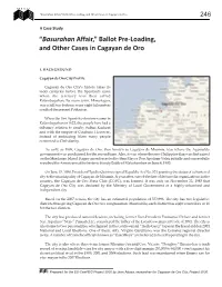 Ballot Pre-Loading, and Other Cases in Cagayan De Oro 246
