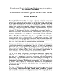 Reflections on Class in the History of Unitarianism, Universalism, and Unitarian Universalism