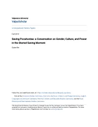 Saving Pocahontas: a Conversation on Gender, Culture, and Power in the Storied Saving Moment