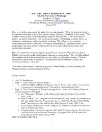 1 HIST 2732: Power & Inequality Core Course Fall 2016, University of Pittsburgh Mondays, 1-3:30 Pm Instructor: Lara Putnam