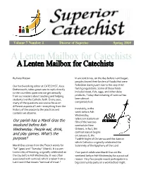 A Lenten Mailbox for Catechists