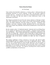 A Review of Development of Cemeteries in Hong Kong