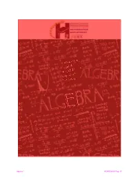 Algebra 1 WORKBOOK Page #1