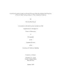 Food Security and the Inclusion of Family Planning Within Social Safety Net Programs: a Present Value Costing Analysis in Two Landlocked Countries