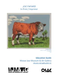 JOE FAFARD in Print / Imprimer