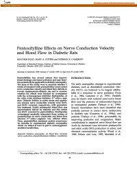 Pentoxifylline Effects on Nerve Conduction Velocity and Blood Flow in Diabetic Rats