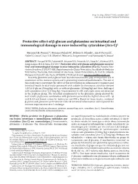 Protective Effect of Β-Glucan and Glutamine on Intestinal and Immunological Damage in Mice Induced by Cytarabine (Ara-C)1