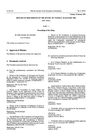 1. Approval of Minutes