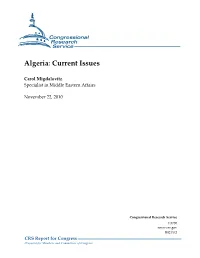 Algeria: Current Issues