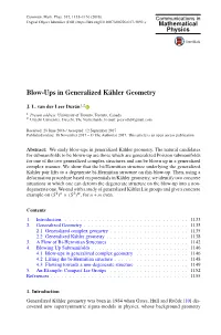 Blow-Ups in Generalized Kähler Geometry