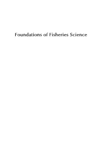 Foundations of Fisheries Science