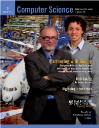 Partnering with Boeing Evangelos Milios and Axel Soto Work with Their Team Using Visual Analytics to Improve Aircraft Manufacturing Safety