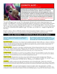 Zoonotic Alert –