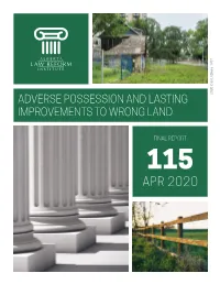 Adverse Possession and Lasting Improvements to Wrong Land