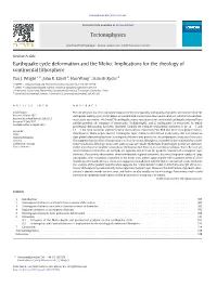 Earthquake Cycle Deformation and the Moho: Implications for the Rheology of Continental Lithosphere