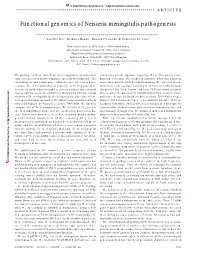 Functional Genomics of Neisseria Meningitidis Pathogenesis