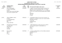 Further Information Request for Week Ending 21St