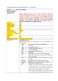 Reasoned Document to Final Draft Spec. No. 144 of Eott: Clauses Of