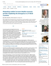 Stagnating Median Incomes Despite Economic Growth: Explaining the Divergence in 27 OECD Countries